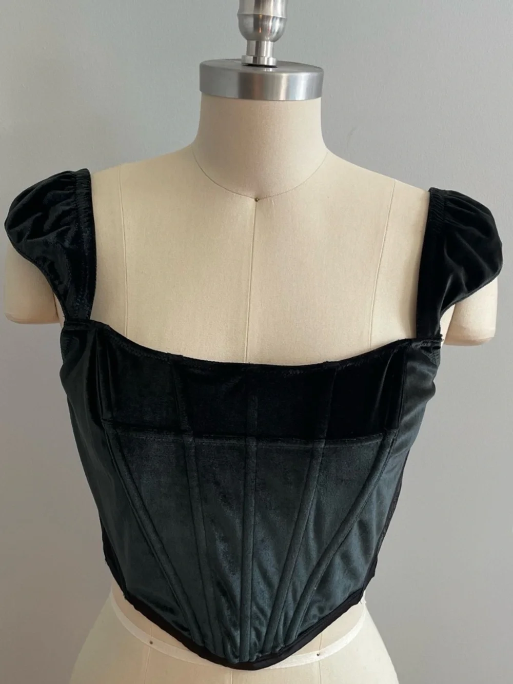 Victorias Secret Dream Angels Velvet Corset Top- Black- Size Medium- DD